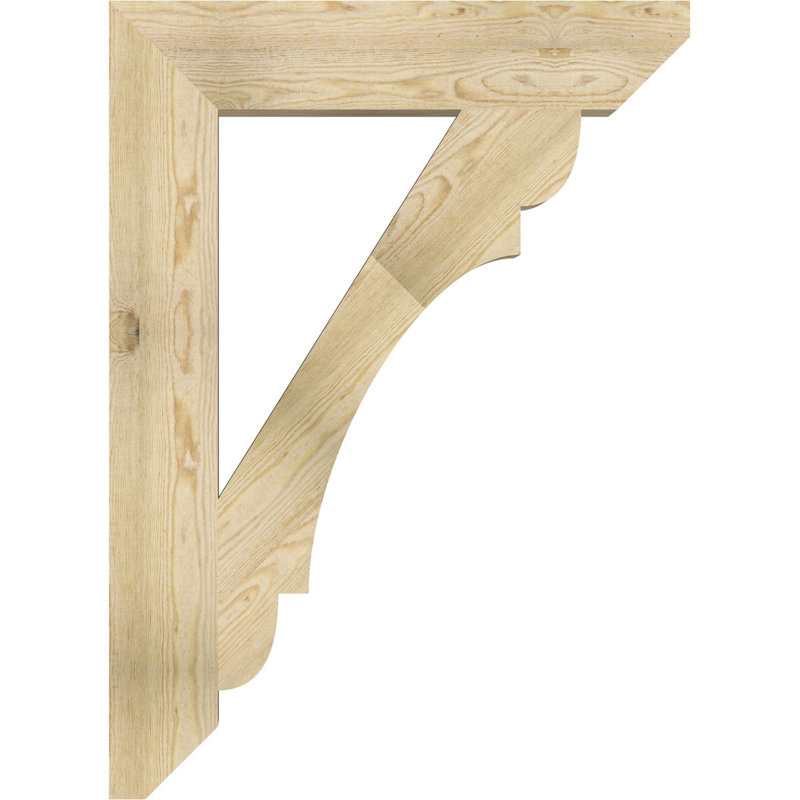 H 6 po x l 40 po x Support en bois / corbeau, Sapin de Douglas, H 44 po x l 6 po x P 32 po