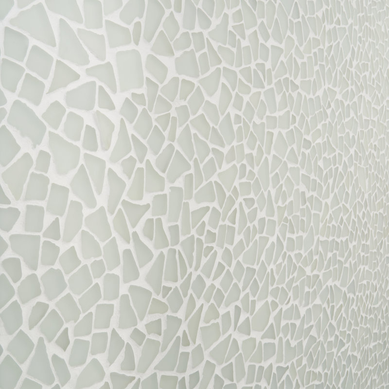 Marine 12 In. X 12 In. Frosted Matte Glass Mosaic Floor And Wall Tile (6 Sq. Ft. / Case), Arctic White
