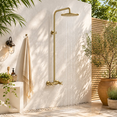 304 Stainless Steel Outdoor Shower Single Function with Adjustable Rain Shower Head