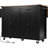 Kitchen Island With Rolling Wheels, Drop Leaf, Power Supply, Spice Rack, 53.5'' X 28.62'' 36.5'', Black For Use Storage, 53.5''W 28.62''D 36.5''H,