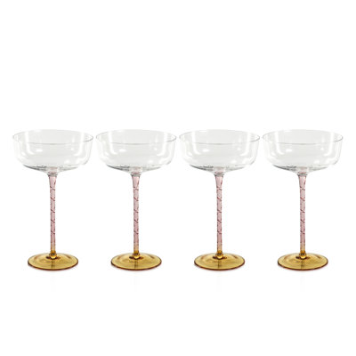 Ensemble de 4 pièces 10,99 oz. Ensemble de verres à pied en verre Martini