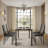 Latoyta Modern 5-Piece Rectangular Glass Top Dining Set with Cushioned Chairs-913626773