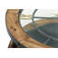 Wooden 1 Shelf Light Brown Coffee Table with Clock Top