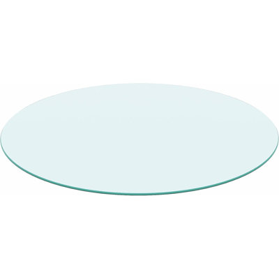 Round Glass table top - 1/4" Thick - Pencil Polish