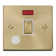 Satin Brass 1 Gang 20A Ingot DP Switch With Flex With Neon
