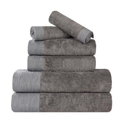 Rayon From Bamboo Cotton Blend Eco-Friendly Hypoallergenic Soft Solid Towel Set