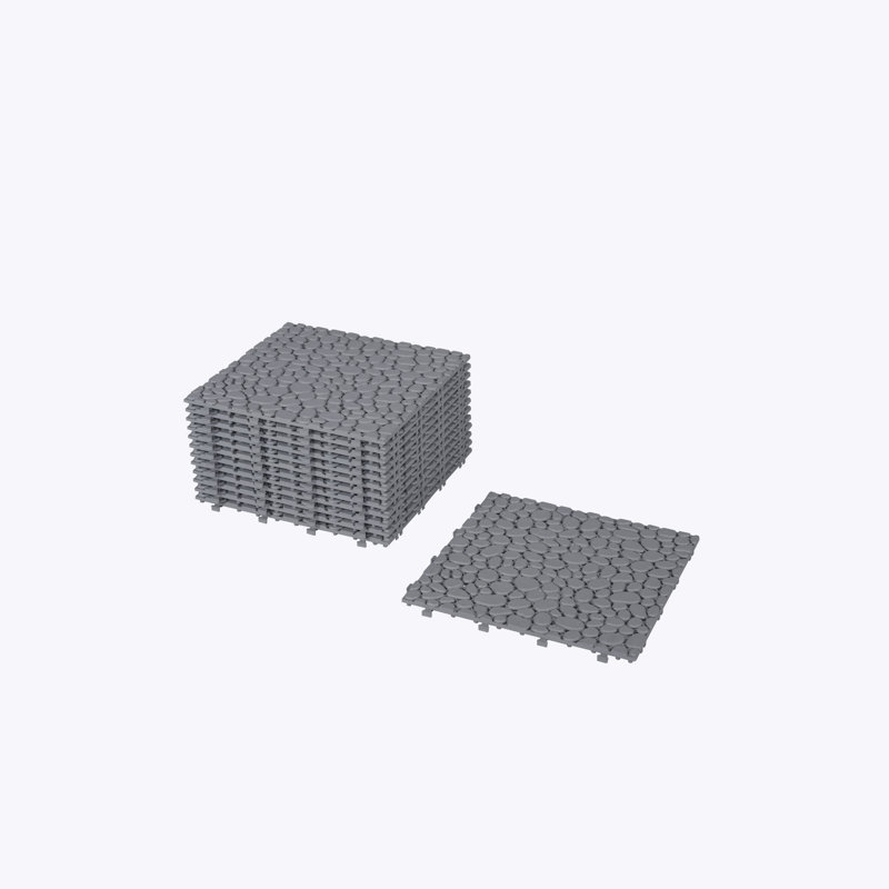Nouveau style de tuiles de terrasse de 12 po, tuiles de terrasse à emboîtement de module de bricolage, tuiles de cour faciles et rapides à installer pour le porche, le balcon de la cour arrière, 44 pièces, brun rouge