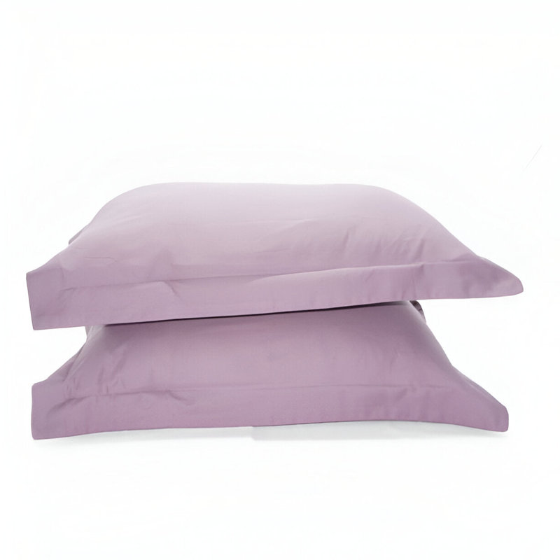 400TC Sateen Solid Cotton Pillow Sham, Lilac