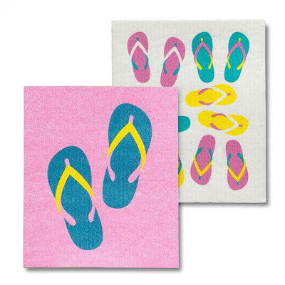 Set Of 2 Flip Flops Dishcloth
