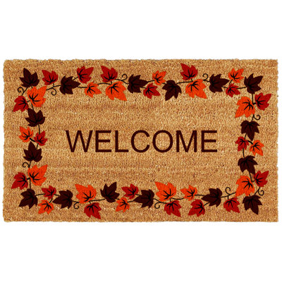 Tapis d'entrée antidérapant Autumn Welcome 29 po x 17 po