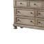 7 tiroirs 65,5 po Commode grise