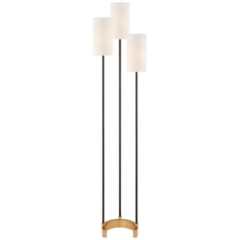 Suzanne Kasler Aimee Floor Lamp, Bronze/Hand-Rubbed Antique Brass