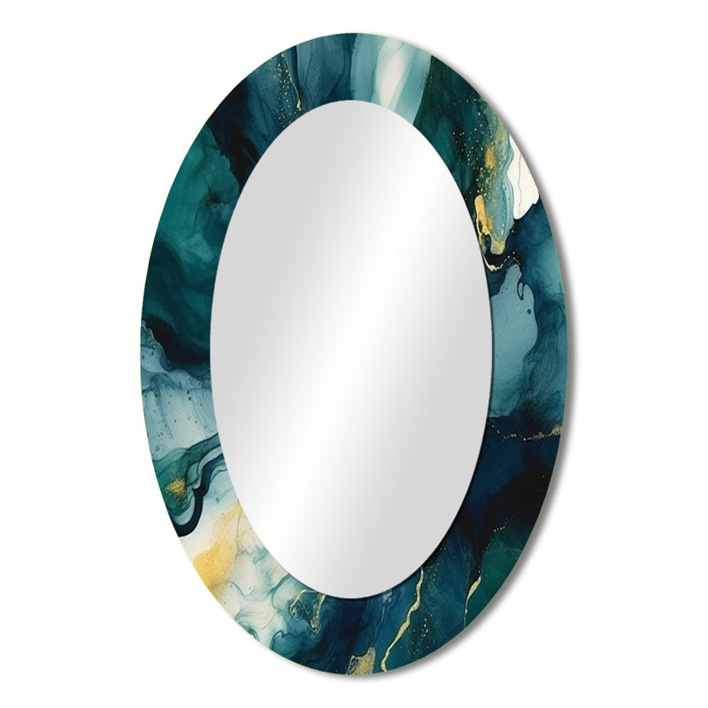 Kilgo - Miroir abstrait en métal, 36 po x 24 po