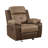 Plush Comfort Chair Microfiber Upholstered Solid Wood Frame Living Room Furniture 1Pc Glider Reclining Chair Plush Arms Tufted Details