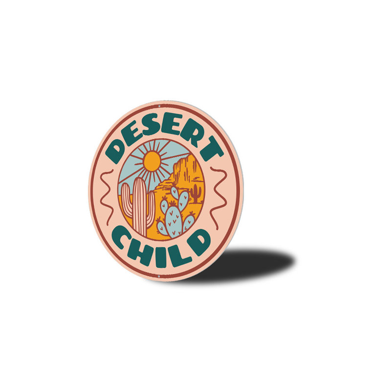 Plaque en aluminium «Desert Child», H 18 po x l 18 po x P 0,06 po