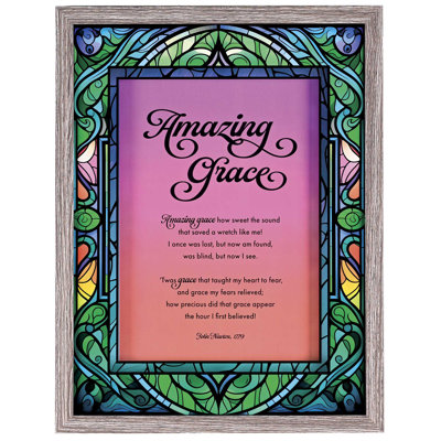 Framed Wall Art Amazing Grace 12X16