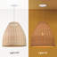 Luminaire suspendu dôme en rotin naturel naturel