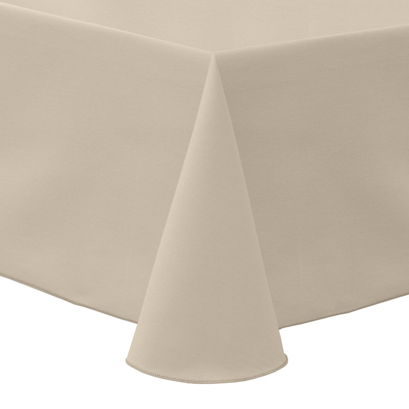 Cotton Twill Rectangular Tablecloth, 156" L x 108" W, 5, Beige