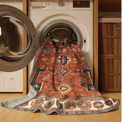 Machine Washable Persian Brown Area Rug