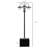 74.5" Outdoor 3 Solar Lamp Post With Planter - Automatic Lighting, 6 Hour Max, Black Steel Design For Patio & Driveway Decorative Tall Led , Run,