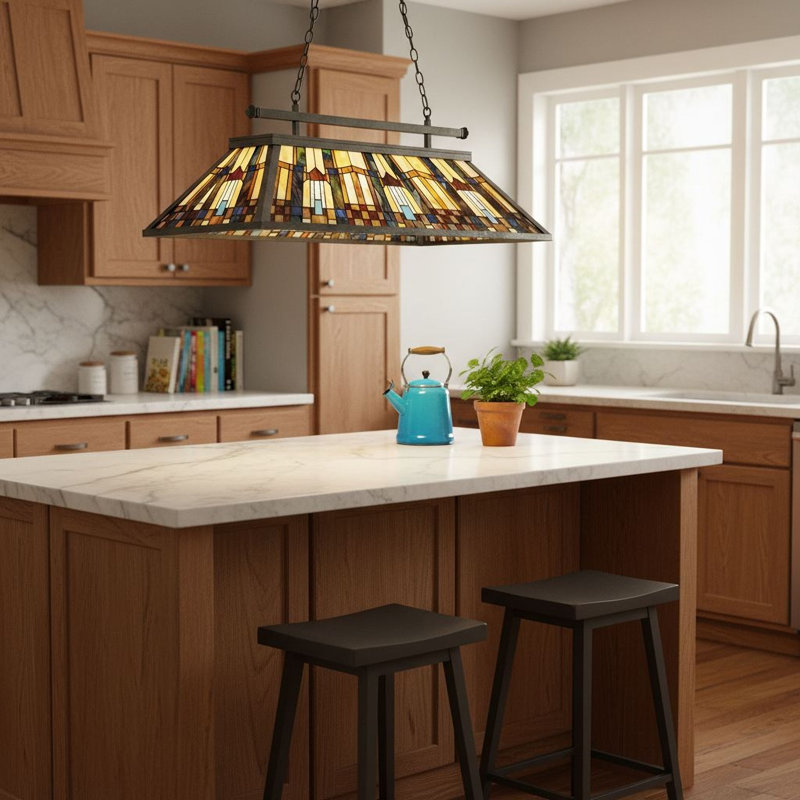 Luminaire suspendu géométrique pour table de billard 3 lumières Inglenook
