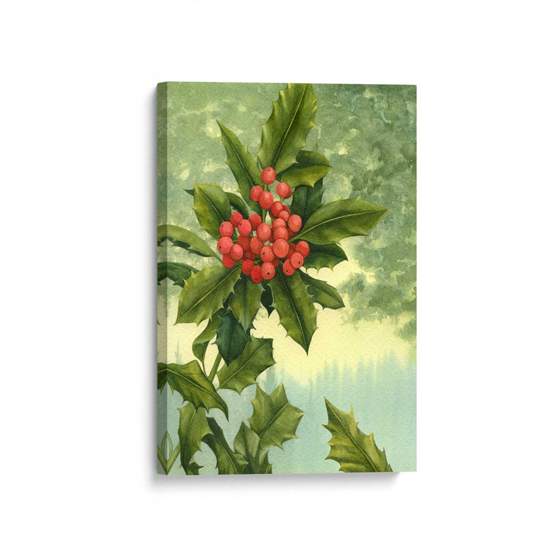 «Christmas Bow I» par Grace Popp, reproduction d'art sur toile, 18" H x 12" W