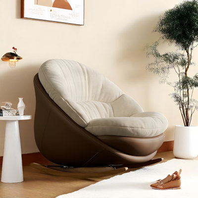 Chaise berçante moderne rembourrée