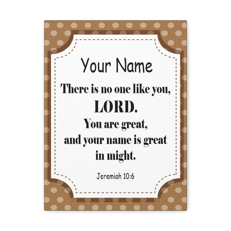 You are Great Jeremiah 1 Piece Wall Art on Canvas, 16cm H x 12cm W x 1.25cm D