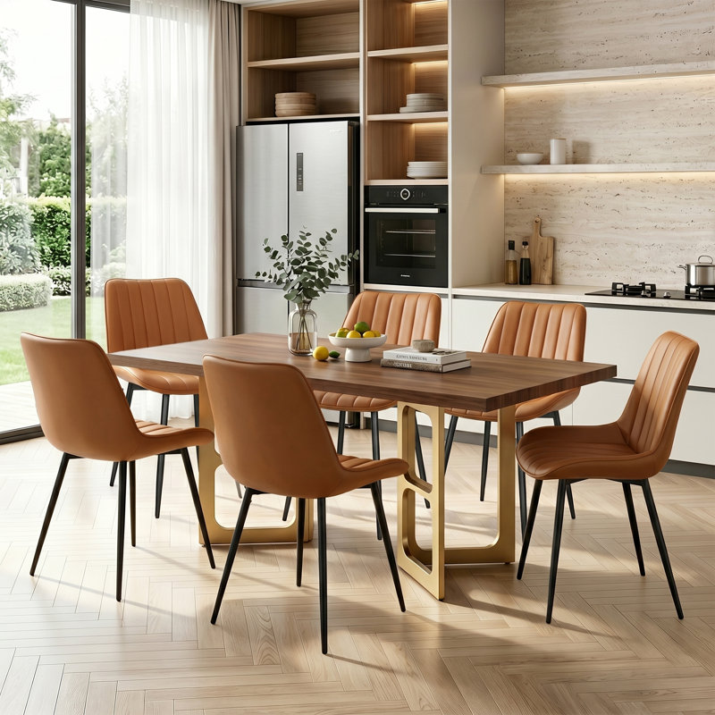 Ensemble de 2 chaises de salle à manger Modern, Brun