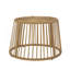 Table d'appoint en osier avec structure en cage pour un décor extérieur, durable et sans assemblage requis.