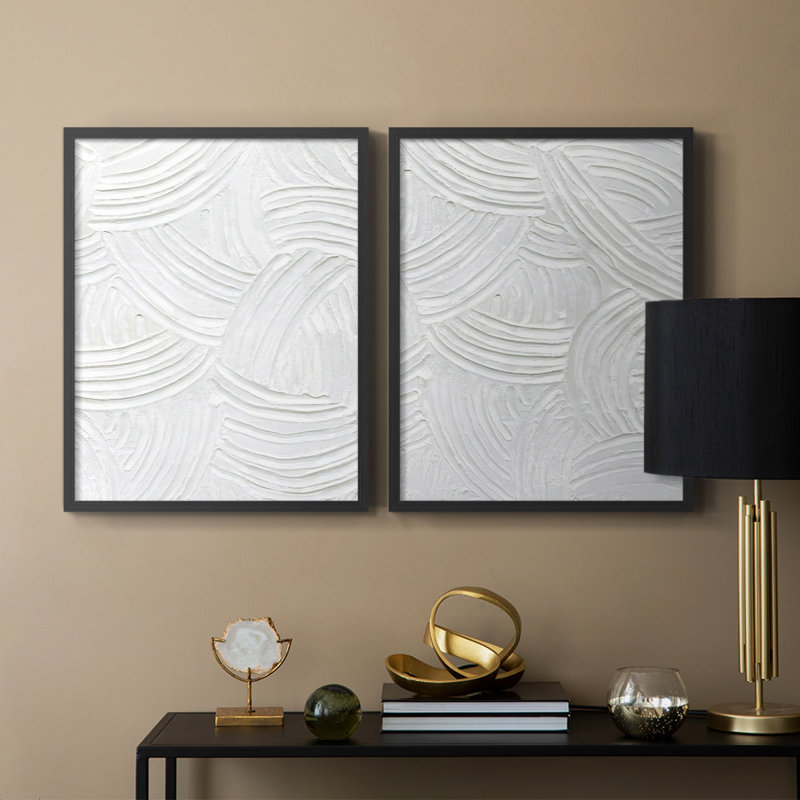 «Sandstone Grooves I», reproduction encadrée de qualité supérieure - prête à être accrochée - aucun clou requis - aucun clou requis