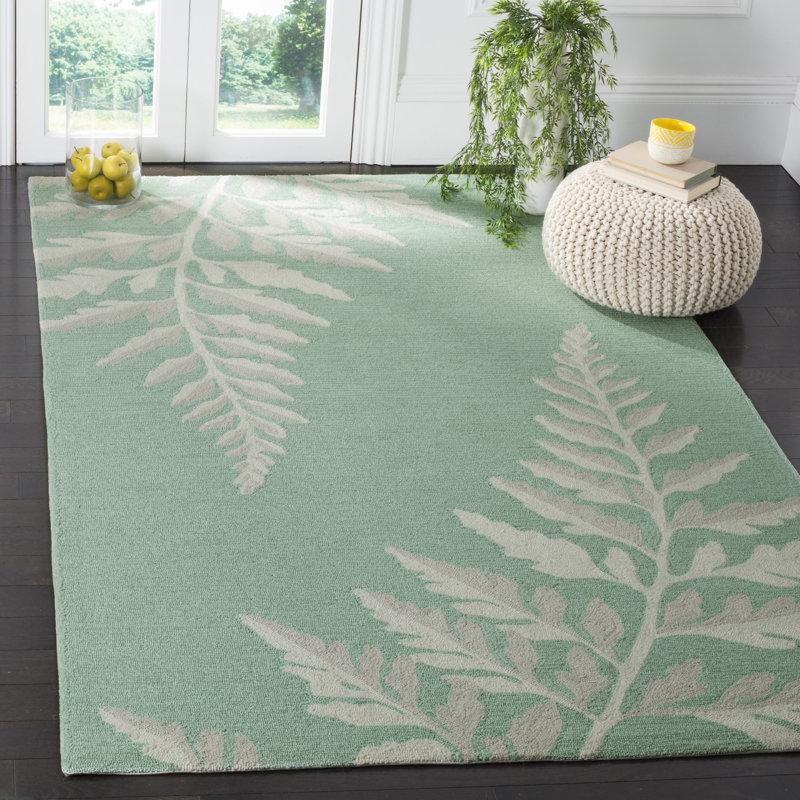 Tapis floral en pain de maïs crocheté à la main, Rectangle 8 pi x 10 pi