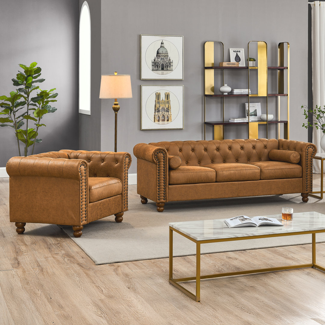 Jhosep 2 - Piece Faux Leather Living Room Set Williston Forge