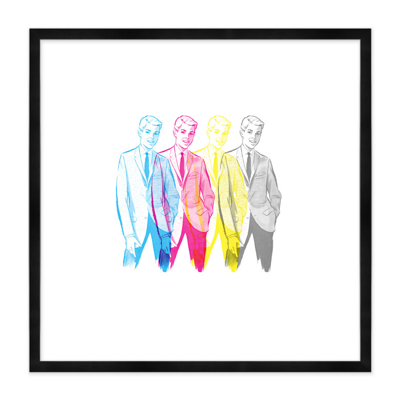 Four Suits Print, Black