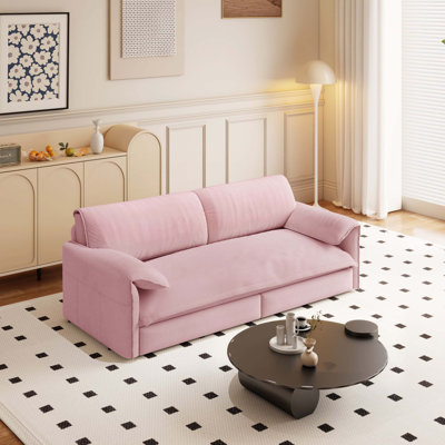 Grand canapé-lit 66 po, canapé-lit convertible 3-en-1 avec rangement latéral, causeuse multifonctionnelle en velours pour salon, chambre à coucher, appartement, bureau