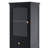 Tall Bathroom Storage Cabinet With Glass Doors, Free-Standing, Two Drawers, And Adjustable Shelves, MDF Board, Painted Black - Perfect For Displaying Your Favorite Items-2095156927