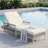 Outdoor All-Weather PE Rattan Chaise Lounge, Minimalist Patio Wicker Lounge Chair with 6 Gear Adjustable Recliner, Arms and Cushion for Poolside, Deck, Set of 2, Grey-2121037118-2121037119