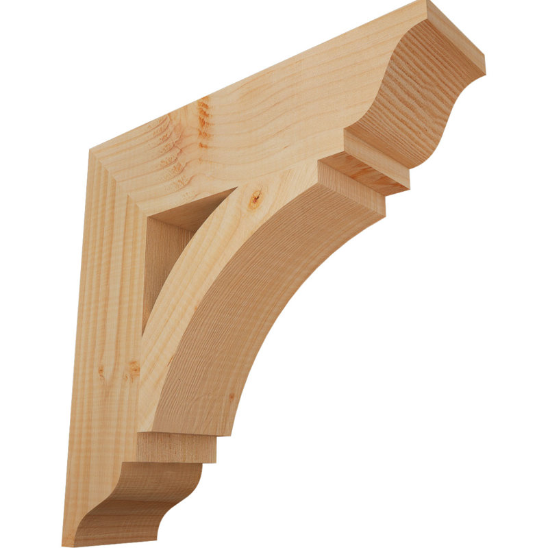 Thorton Traditional Bracket, Douglas Fir (Smooth), 16"H x 3.5"W x 16"D