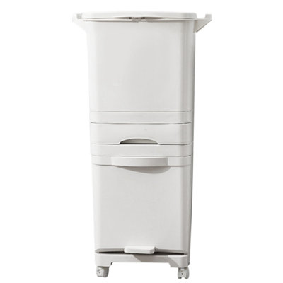 Edelen Plastic Step On Outdoor Trash & Recycling Bin - 42L
