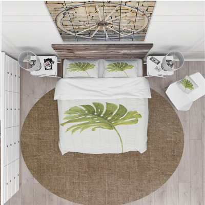 Ensemble de housse de couette Mixed Botanical Leaves VII