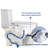 White Elongated Dual Flushing One-Piece Toilet  - 28.54 x 15.16 x 28.74