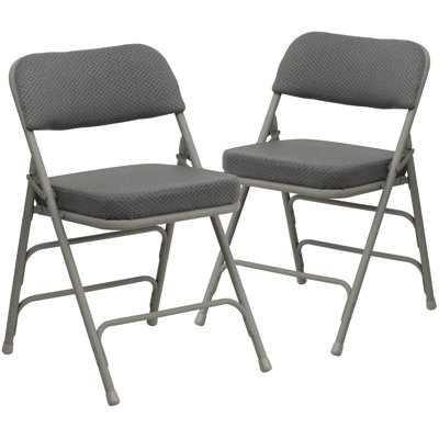 Ivadelle Upholstered Metal Folding Event Chairs with Padded Seats