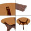 Table basse ronde moderne en verre translucide avec piédestal sculptural-1696476312