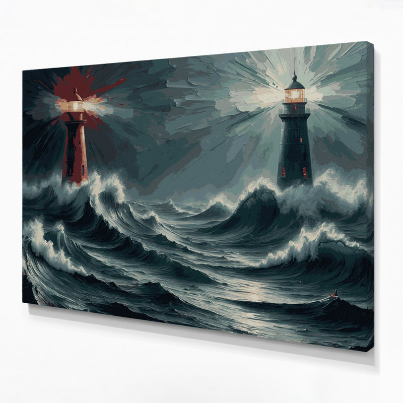 «Coastal Port and Starboard», art mural sur toile bleue, H 8 po x l 10 po
