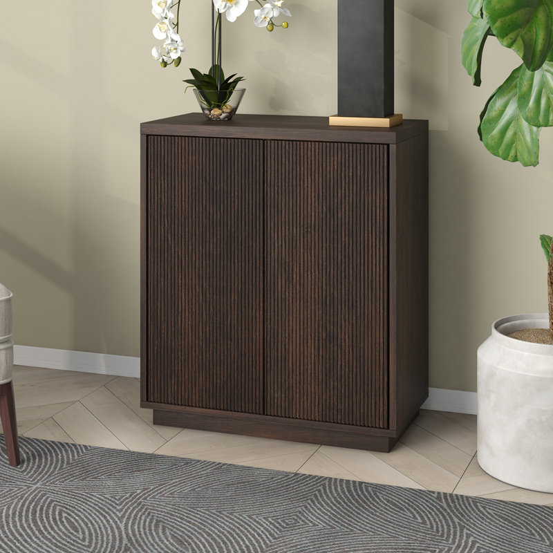 2 - Door Rectangle Accent Cabinet, Alder Brown