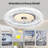 Glacier Crystal Ceiling Fan Light Remote & App, 3CT 6-Speed Reversible DC Motor, Bedroom/Living Room