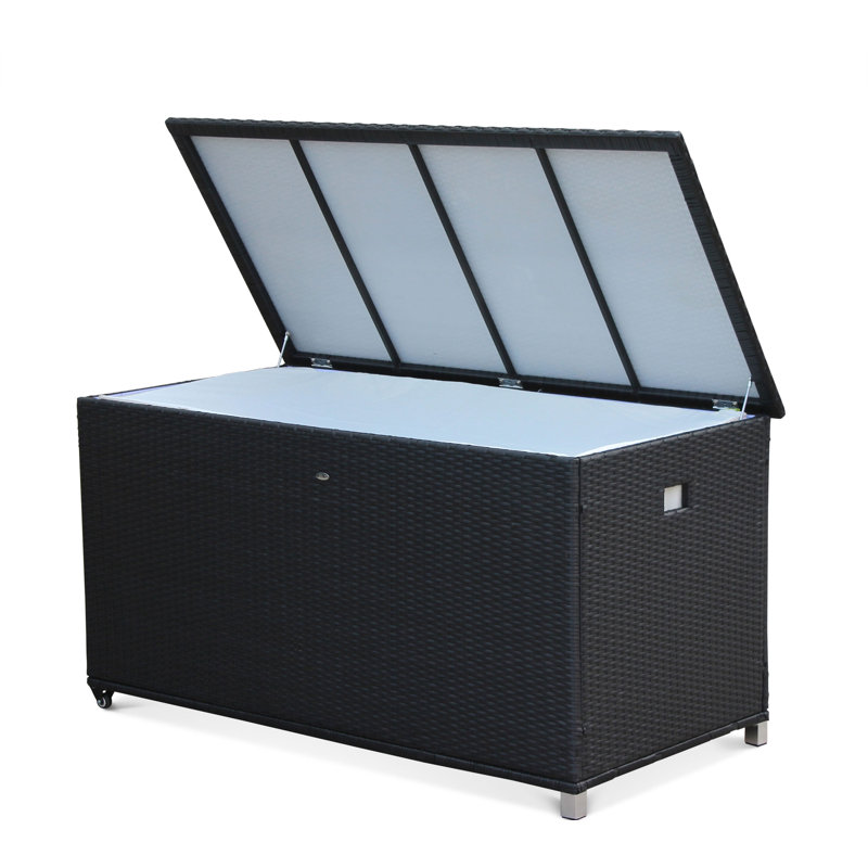 WFX Utility 162cm W 788L Wicker Deck Box, Black
