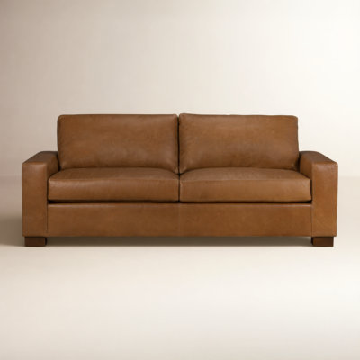 Jonie 91" Genuine Leather Sofa Bed