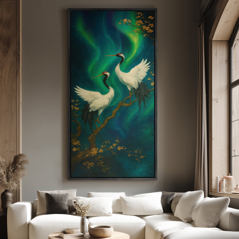Extra Large Framed Canvas Wall Art - Vintage Wall Prints for Bedroom, Black