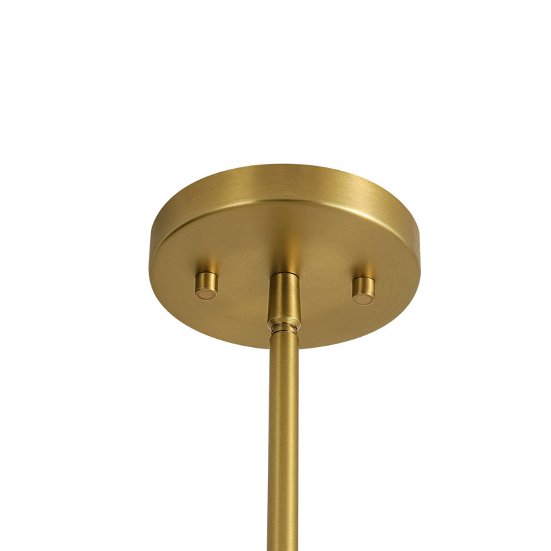 3 - Light Creative Linear Frosted Glass Globe Chandelier, Gold
